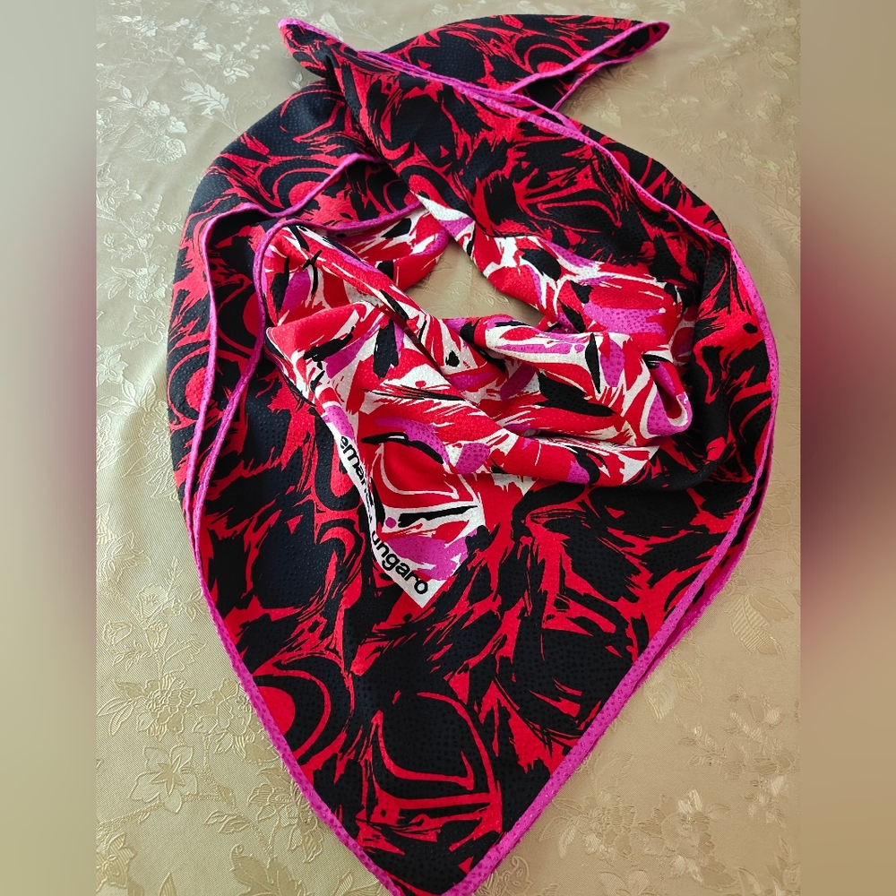 Authentic Emanuel Ungaro Multicolor Jacquard Silk